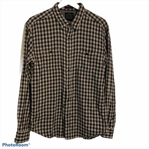 Lucky Brand Mens black label M gingham button up shirt
Classic fit